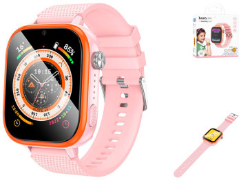 Детские смарт часы Hoco Y101 4G GPS Цвет Розовый