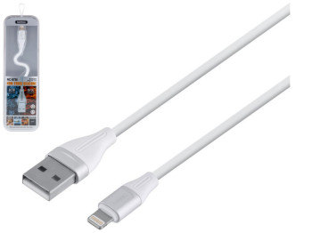 Кабель USB Remax RC-075i Jell Lightning, Бiлий