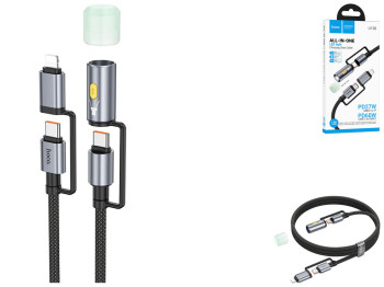 Кабель USB Hoco U138 USB-C/iP to USB-C/LED Light 1.2м Цвет Черный