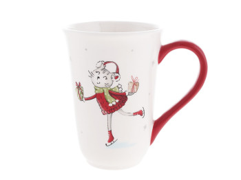 Кружка керамическая Bonadi Котик с подарками 490 мл
