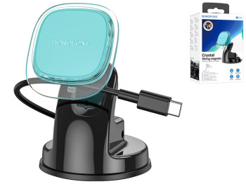 Автотримач Borofone BH83 Clear magnetic, бірюзовий