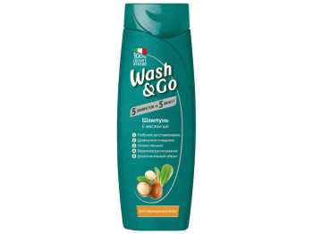 Шампунь Wash and Go з маслом ши, для пошкодженого волосся, 400 мл