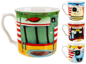 Чашка керамическая Зверята 11,3х8,5х8см 290мл