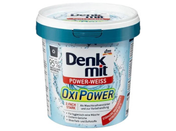 Плямовивідник Denkmit Oxi Power Weiss, для білої білизни, кисневий, порошок, 750 г