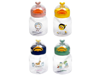 Пляшка-поїлка дитяча з трубочкою, 300мл