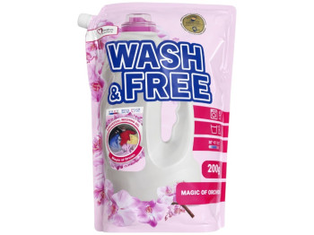 Гель для прання Wash&Free, універсальний, Магія орхідеї, концентрат, 2л, дойпак