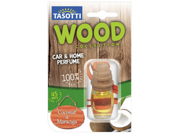 Освежитель воздуха на зеркало Tasotti Wood пробковый Coconut&Maracuja 7мл 10381