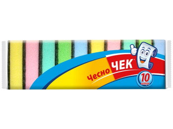 Губки кухонная чесноЧек большая 9,5х3х5,5см 10шт