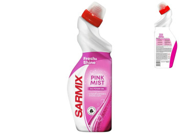 Гель для чищення сантехніки Sarmix Pink Mist, універсальний, аромат квіткова свіжість, 750мл