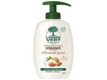 Крем-мыло для рук L’Arbre Vert Sweet Almond, с дозатором, 300 мл