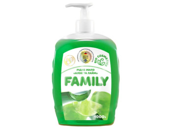 Мыло жидкое Family Алоэ и лайм 1л