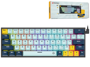 Клавиатура игровая Fantech ATOM63 MK874V2 Red Switch, Цвет SkyBlue