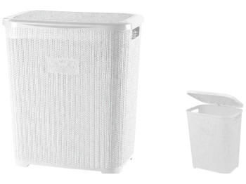 Корзина для белья Violet House Виолетта White, 45л, 8690066088603