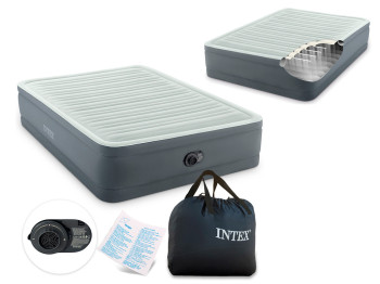 Велюр кровать со встроенным насосом 220В. Intex 64906