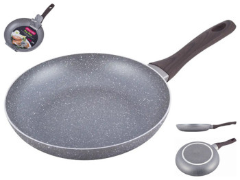 Сковорода Kamille с антипригарным покрытием Grey marble из алюминия, 26см