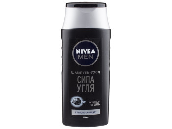 Шампунь-догляд Nivea men "Сила вугілля" для чоловіків, з активним вугіллям 250мл