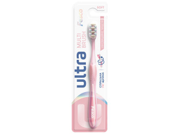 Зубна щітка Fesco Ultra Multibrush Soft, рожева.