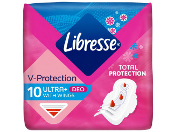Прокладки гігієнічні Libresse Ultra Normal Soft Deo, з крильцями, з ароматом, 4 краплі, 10шт