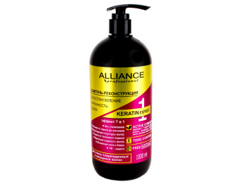 Шампунь-реконструкция Alliance Professional "KERATIN expert 7в1" для сильно поврежд. волос 1000мл