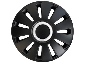 Ковпаки 14 REX чорний/хром комплект 4шт