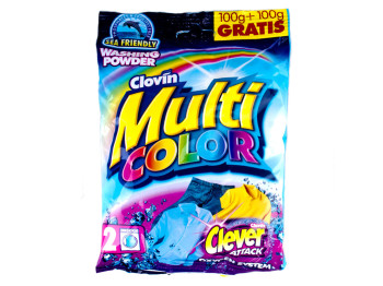 Стиральный порошок бесфосфатный Clovin "MULTICOLOR" 200гр (Польша)