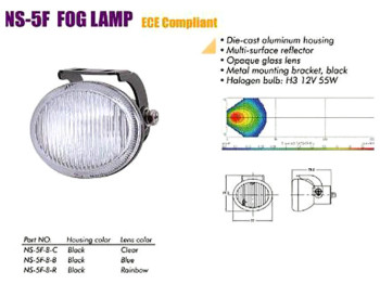 Фары дополнительные Sirius, NS-5 F-B-C H3, 12V, 55W, 77x73мм (цена за 2шт)