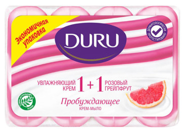 Мило Duru 1+1, з екстрактом грейпфрута та кремом, 80г (ціна за 4 шт)