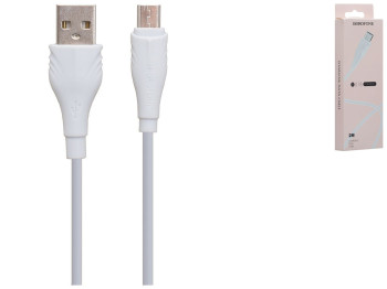 Кабель USB Borofone BX18 Micro 2m, Білий