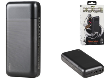 Power Bank Remax RPP-166 Lango 20000 mAh, Чёрный