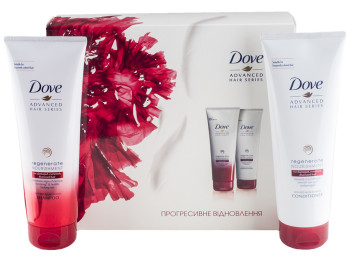 Набір подарунковий жіночий Dove "Прогресивне відновлення" (шампунь 250мл+кондиціонер 250мл)
