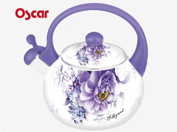 Чайник емальований зі свистком "Oscar" 2,2л бакелітові ручки