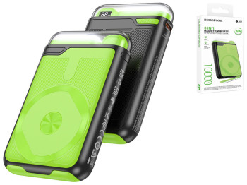 Універсальна мобільна батарея Borofone BJ69 Skillful PD20W magnetic, night light 10000mAh Чорний