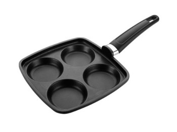 Сковорода з 4 заглибленнями PREMIUM алюмінієва з антипригарним покриттям 22x22см 32947