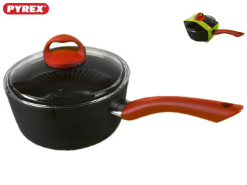 Ковш Pyrex "Granate" с крышкой алюминиевый с антипригарным покрытием 20см 2,5л 27267