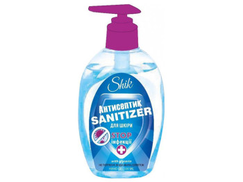 Средство для санитарной обработки кожи рук Shik Sanitizer антисептическое, с глицерином 330мл