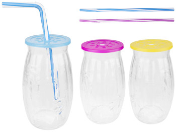 Стакан для коктейля Bamboo с крышкой и трубочкой 500мл 30200