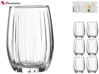 Набір склянок Linka Pasabahce, для води, 380мл (ціна за набір 6шт)