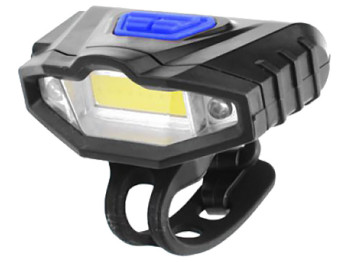 Велосипедный фонарь KK-901-COB+2LED (RED), ЗУ micro USB, встроенный аккумулятор