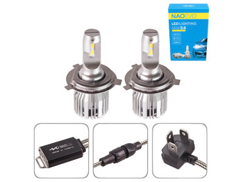 Лампи NAOEVO S4, LED, H4, Flip Chip, 9-16V, 30W, 3600Lm, 3000K, 4300K, 6500K