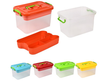 Ящик універсальний Прозорий зі знімною полицею 19х27,5х16см 6,3л