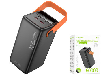 Универсальная мобильная батарея Power Bank Borofone BJ66B Magnifico 22.5W+PD20 60000mAh, цвет черный