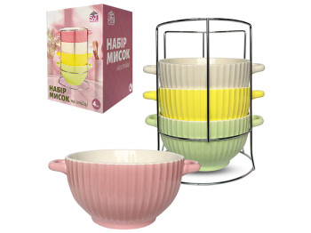 Набор посуды на стойке, 680мл (цена за набор 5 предметов)