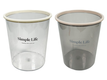 Кошик для сміття Simple Life з фіксатором пакета, пластик, 25,5×29,5см, 2 кольори (ціна за 1шт)