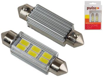 Лампа Pulso софитная LED SV8.5 T11x41мм, 6 SMD-5730, 9-18v, 130Lm (цена за 2шт) (LP-62041)