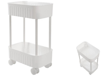 Этажерка Violet House 6021 Honeycomb White, 2-х ярусная, 17х27х43см, 8690070407193