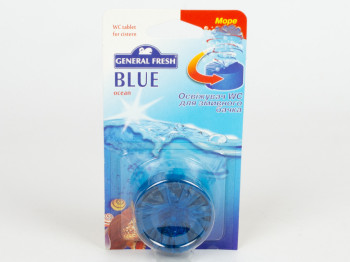 Освежитель для унитаза таблетки в сливной бак "General Fresh" море Blue 40г