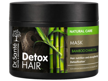 Маска для волосся Dr.Sante Detox Hair, з бамбуковим вугіллям, оліями та амінокислотами, 300мл