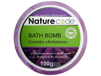 Бомба для ванн Nature Code Сomplex Antistress фиолетовая 100г