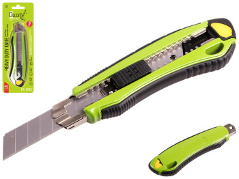 Нож алюминиевый Alloid с выдвижным сегмент.лезвием, 18мм (6шт)