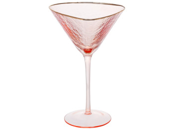 Бокал для мартини с золотым кантом Diva Pink, 190мл